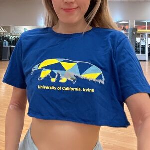 Uc Irvine cropped t shirt